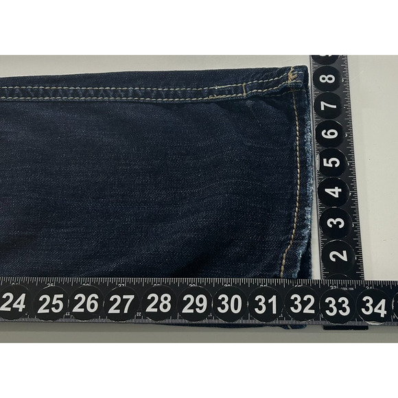 Silver Frances 18 Bootcut Jeans Womens 29X33 Blue Distressed Dark Actual 30X32 - Picture 5 of 10